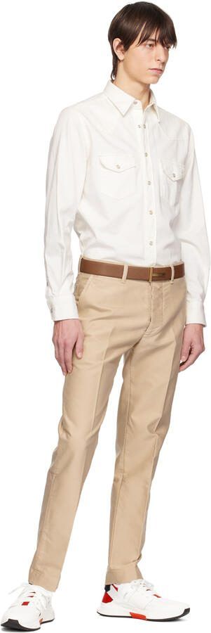 TOM FORD White  Red Jago Sneakers - Picture 4