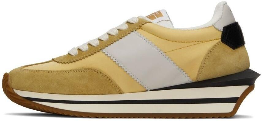 TOM FORD Yellow James Low-Top Sneakers - Picture 3