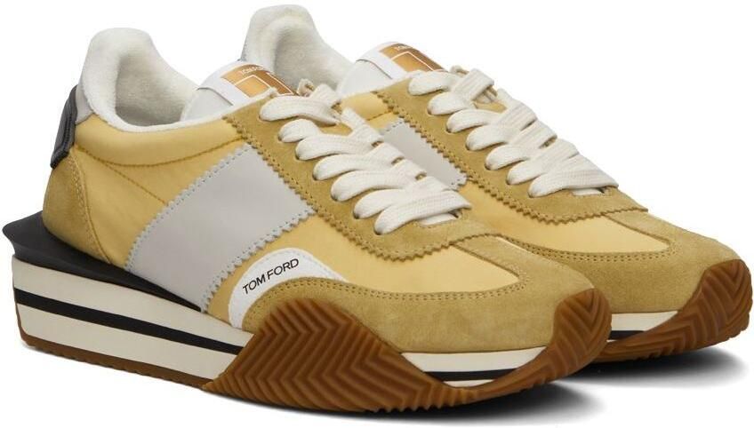 TOM FORD Yellow James Low-Top Sneakers - Picture 2