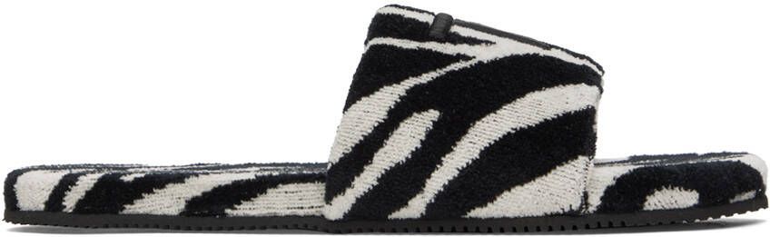 TOM FORD White  Black Harrison Slippers - Picture 4