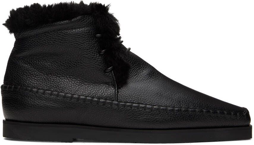 Totême Black High-Top Boots