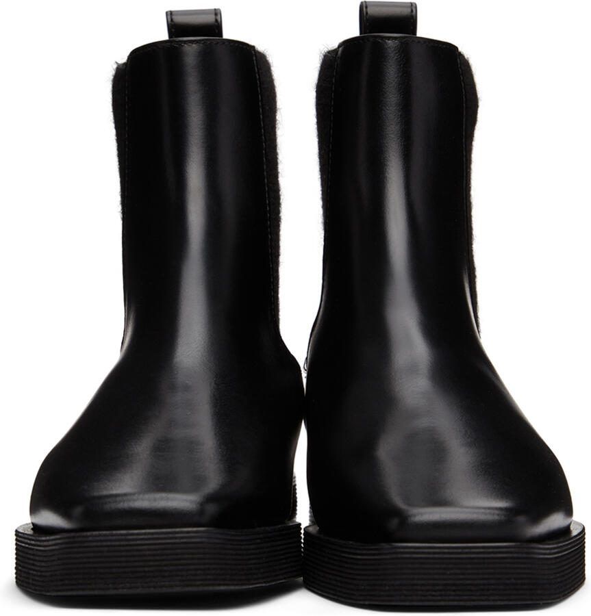 Totême Black Leather Ankle Boots - Picture 5