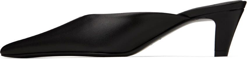 TOTEME Black 'The Leather Mule' Heels - Picture 4