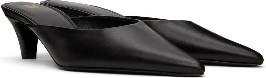 TOTEME Black 'The Leather Mule' Heels - Picture 3