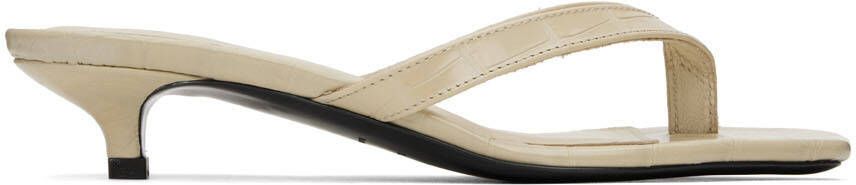 Totême Off-White 'The Flip-Flop' Heeled Sandals - Picture 4