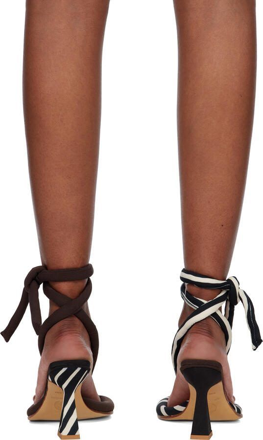 Ugo Paulon Black  Brown Gibbs Heeled Sandals - Picture 3