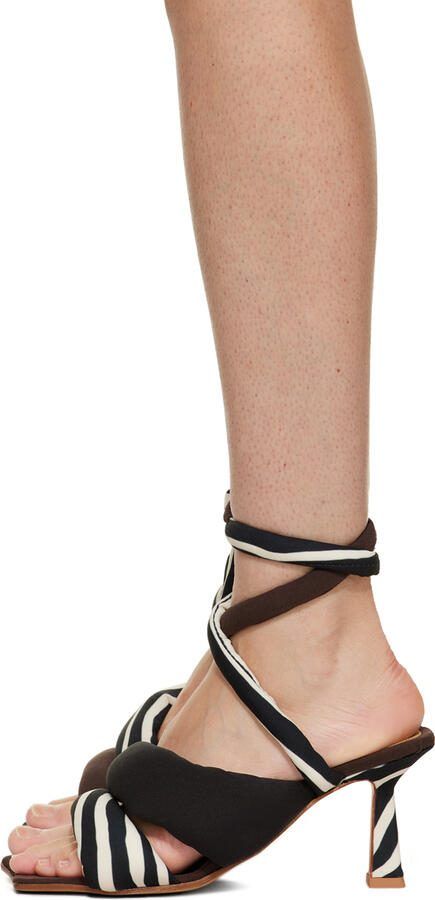 Ugo Paulon Black  Brown Yuri 2 Heeled Sandals - Picture 3