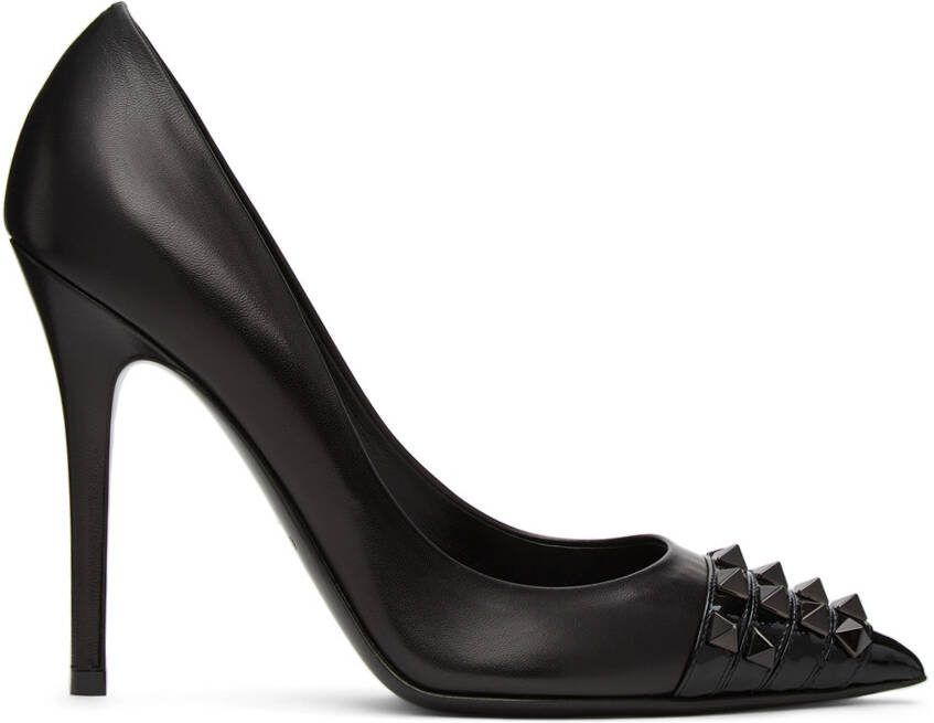 Valentino Garavani Black Alcove Stud Toe Heels - Picture 5