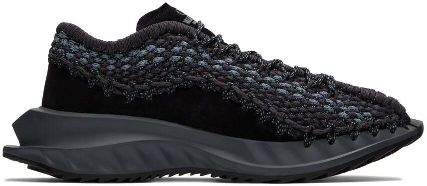 Valentino Garavani Black  Gray Crotchet Sneakers