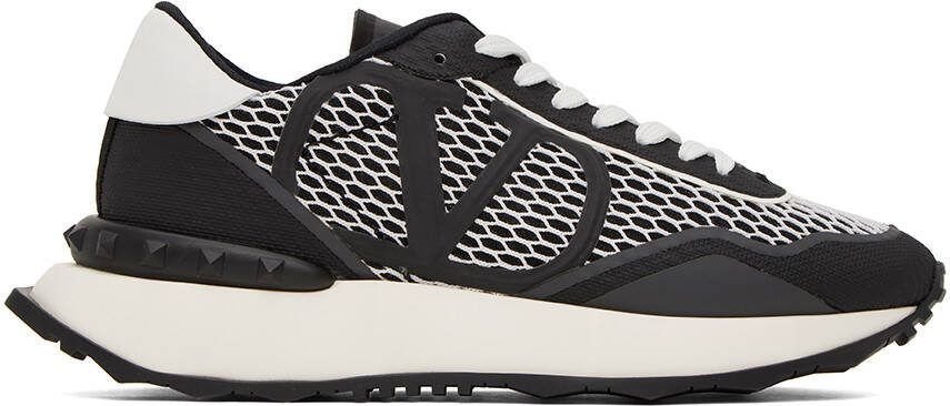 Valentino Garavani Black  White Netrunner Sneakers - Picture 5