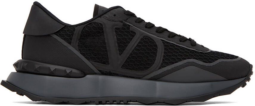 Valentino Garavani Black  White Netrunner Sneakers - Picture 10