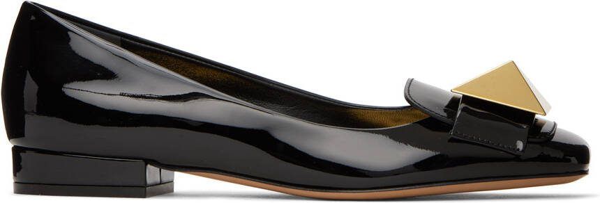 Valentino Garavani Black One Stud Loafers - Picture 5