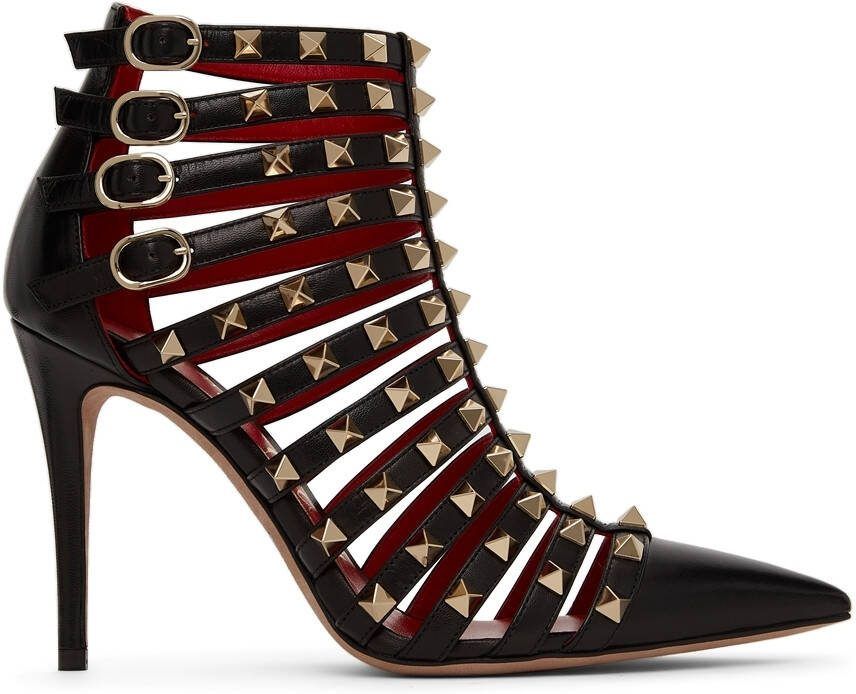 Valentino Garavani Black Rockstud Alcove Boots - Picture 5