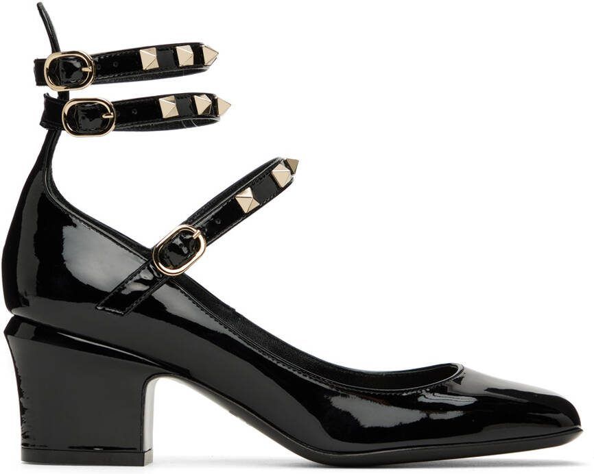 Valentino Garavani Black Tan-Go Heels - Picture 5