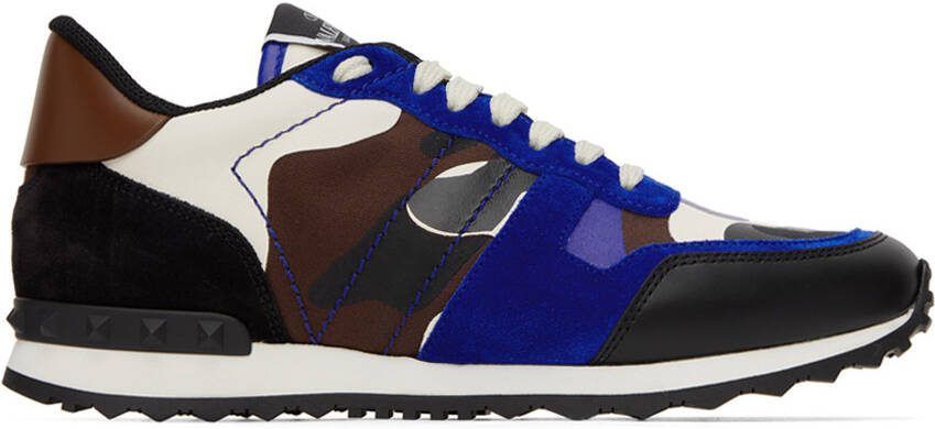 Valentino Garavani Blue  Black Rockrunner Sneakers - Picture 5