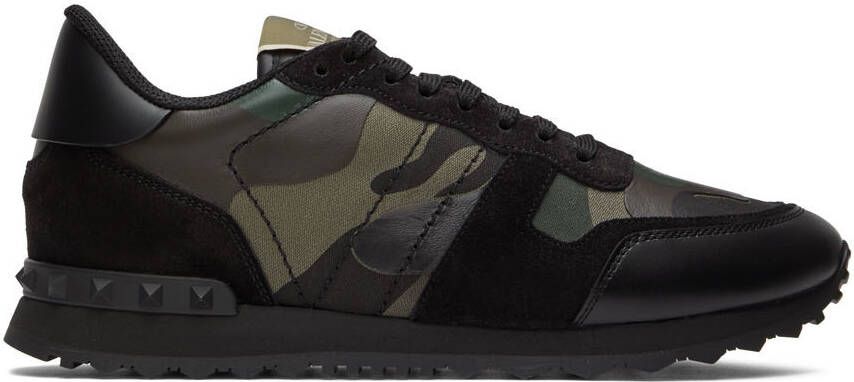 Valentino Garavani Green  Black Rockrunner Sneakers - Picture 5