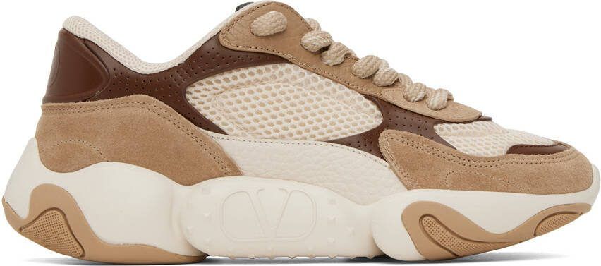 Valentino Garavani Off-White  Brown Bubbleback Sneakers - Picture 5