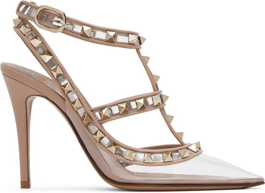 Valentino Garavani Pink Rockstud Heels - Picture 5