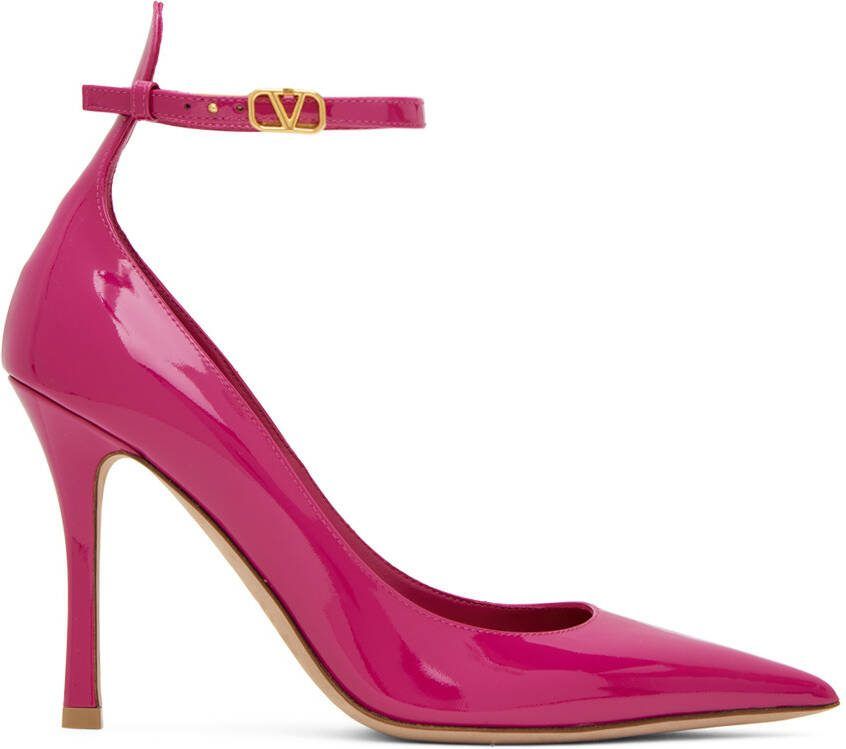 Valentino Garavani Pink Tan-Go 100 Heels - Picture 5