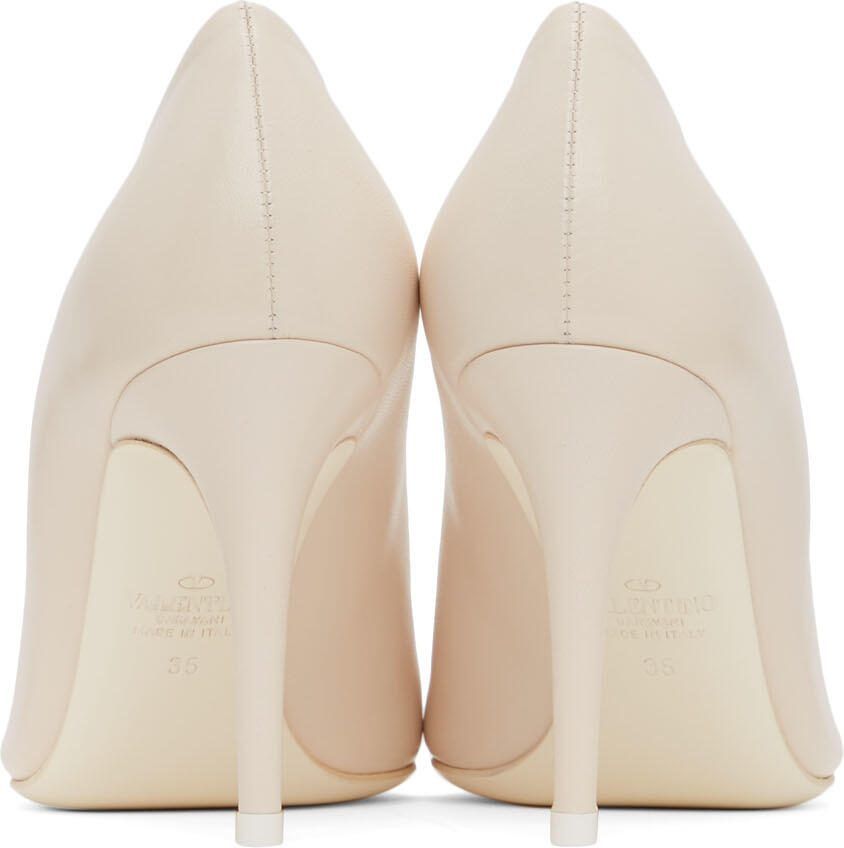 Valentino Garavani Beige  Black Rockstud Alcove Heels