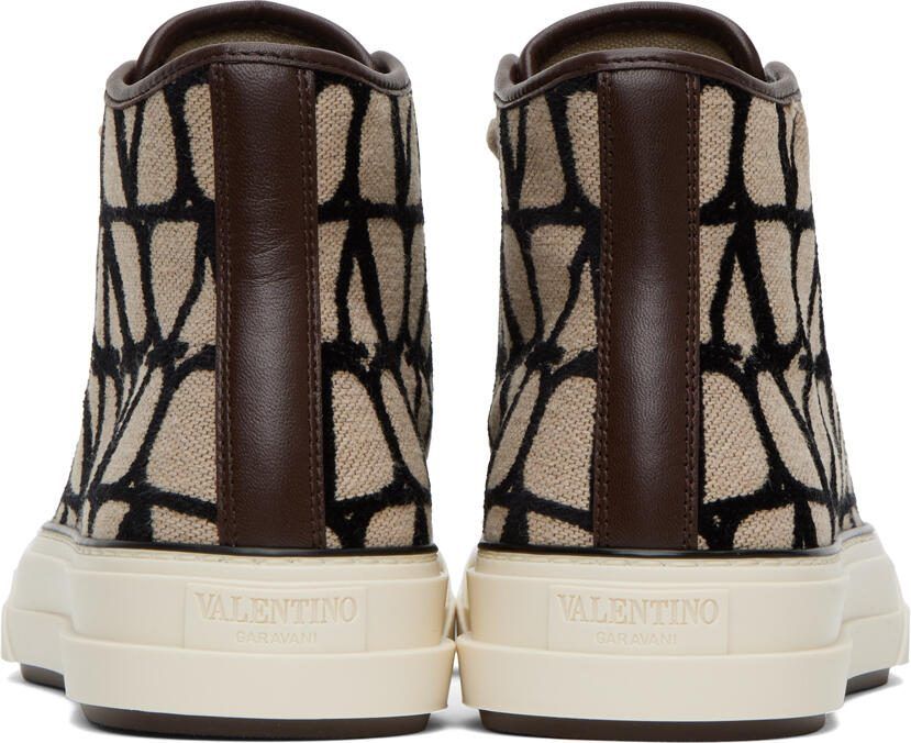Valentino Garavani Beige  Black Totaloop Sneakers