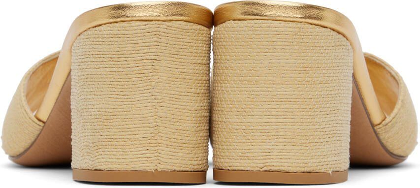 Valentino Garavani Beige One Stud Heeled Sandals - Picture 5