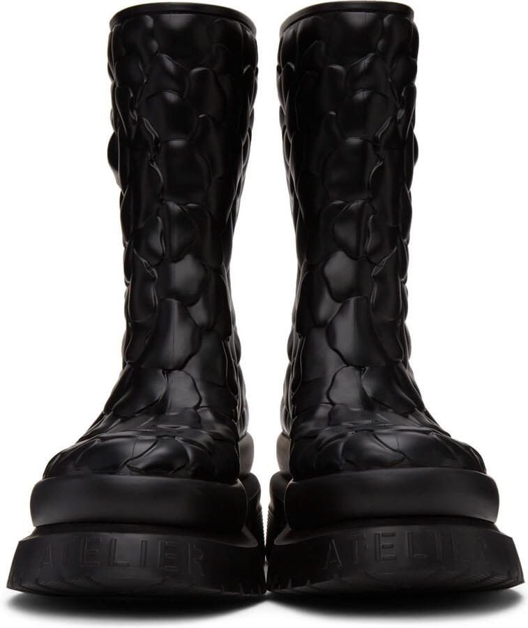 Valentino Garavani Black 03 Rose Edition Atelier Short Boots - Picture 2