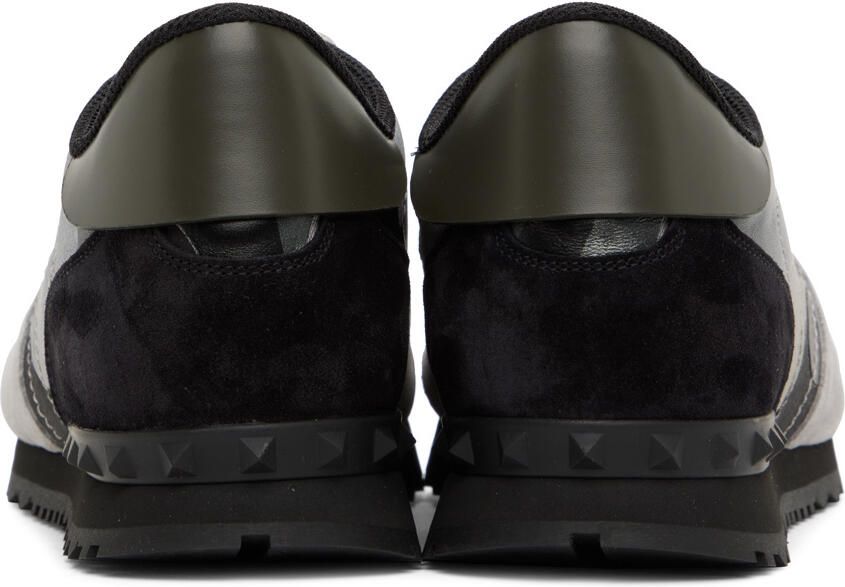 Valentino Garavani Black  Gray Rockrunner Sneakers