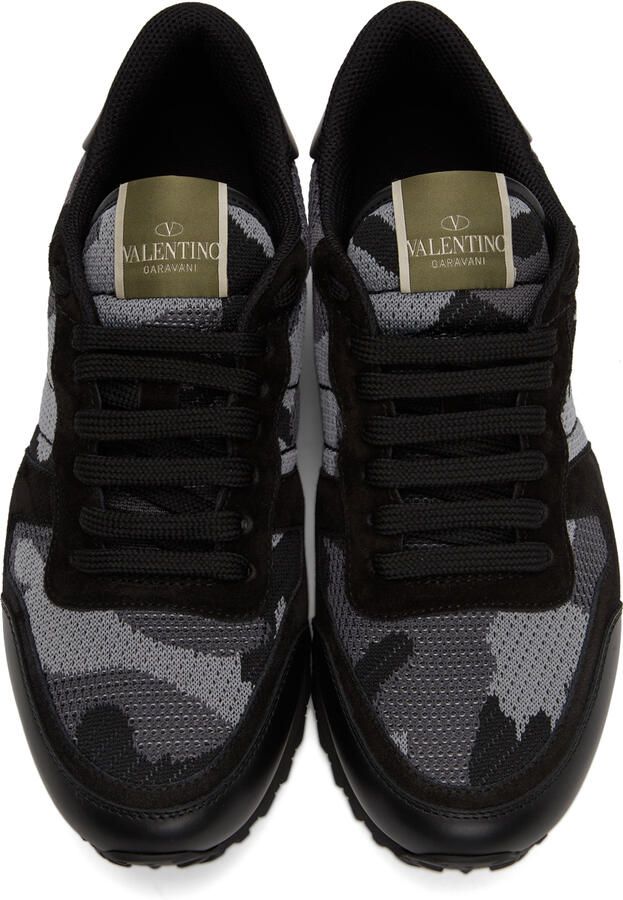 Valentino Garavani Black  Grey Rockrunner Sneakers
