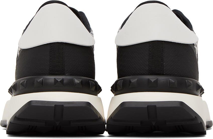 Valentino Garavani Black  White Netrunner Sneakers - Picture 2