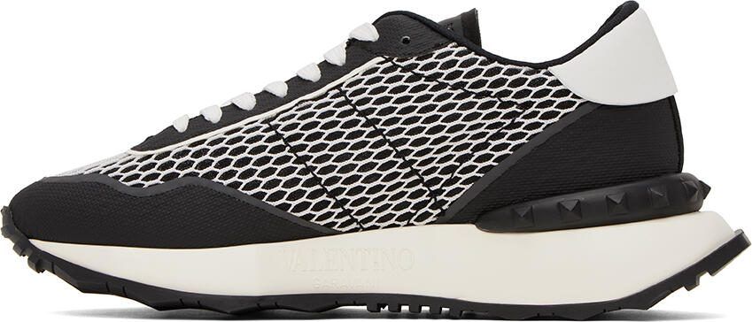 Valentino Garavani Black  White Netrunner Sneakers - Picture 6