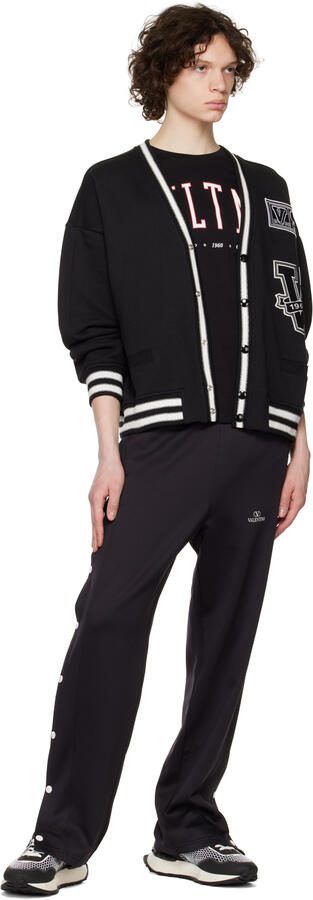 Valentino Garavani Black  White Netrunner Sneakers - Picture 8