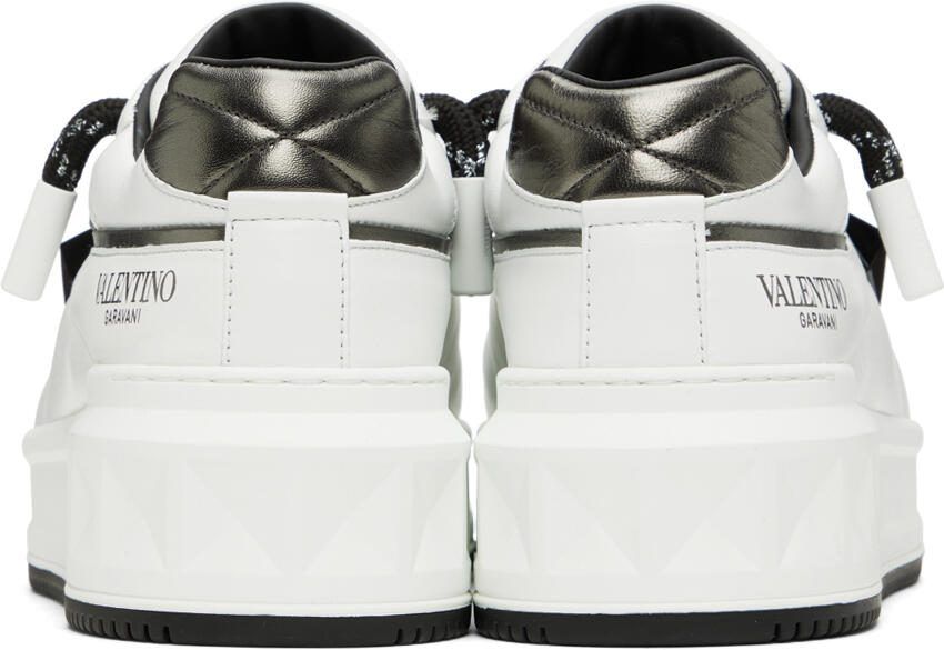 Valentino Garavani Black  White One Stud Sneakers