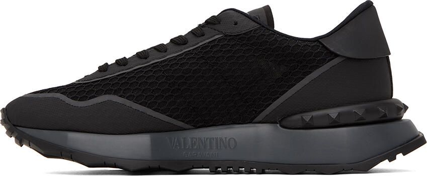Valentino Garavani Black  White Netrunner Sneakers - Picture 7
