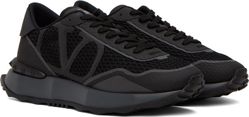Valentino Garavani Black  White Netrunner Sneakers - Picture 3