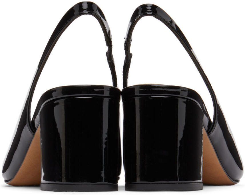 Valentino Garavani Black One Stud Slingback 60 Heels