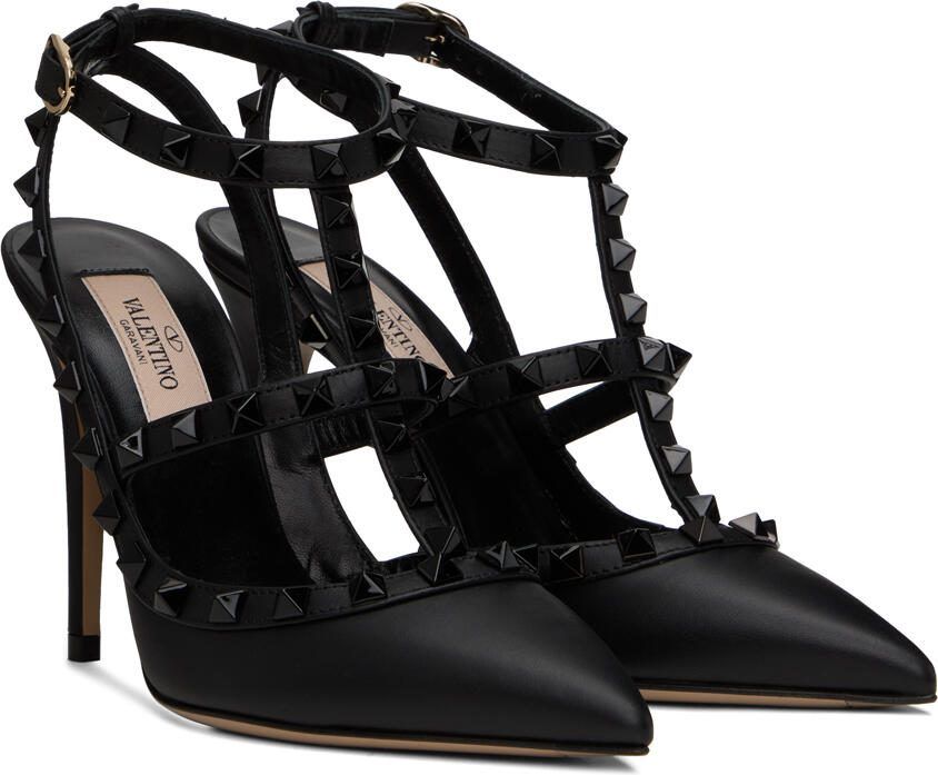 Valentino Garavani Black Rockstud 100 Heels - Picture 2