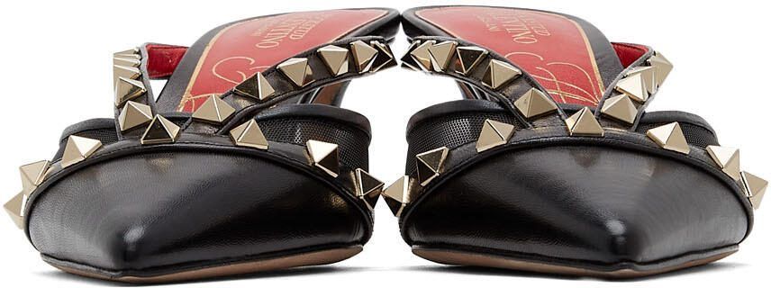 Valentino Garavani Black Rockstud Alcove Mules - Picture 3