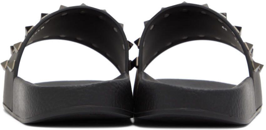Valentino Garavani Black Rockstud Slides