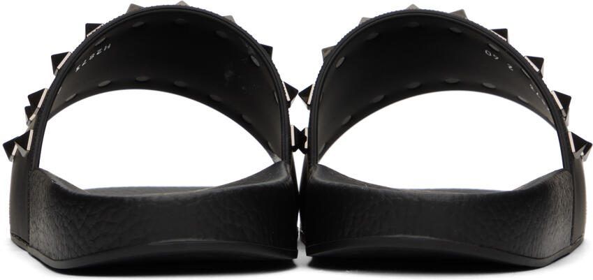 Valentino Garavani Black Rockstud Slides
