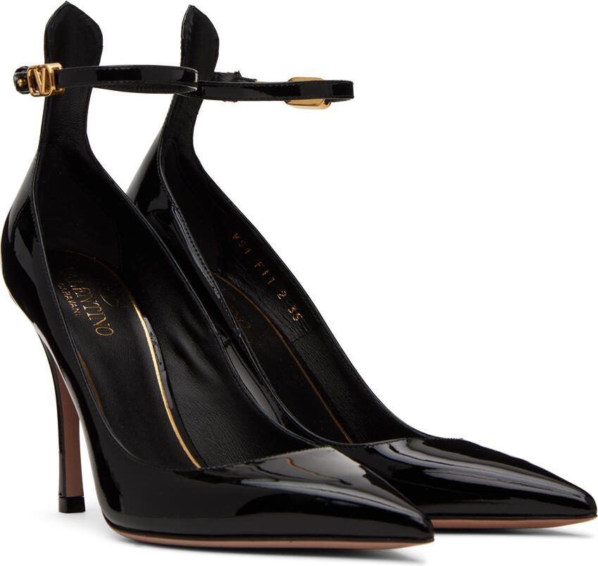 Valentino Garavani Black Tan-Go 100 Heels