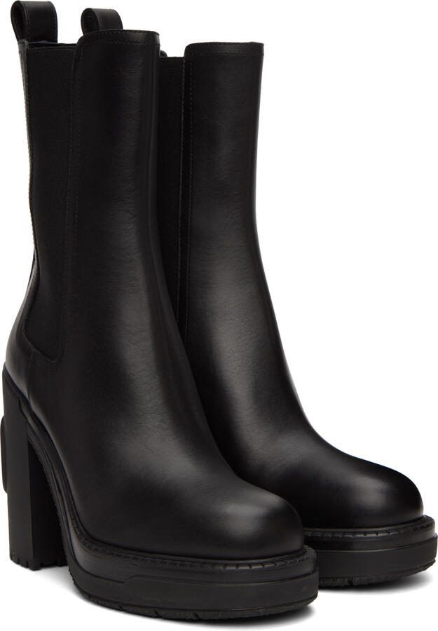 Valentino Garavani Black VLogo Beatle Boots - Picture 2