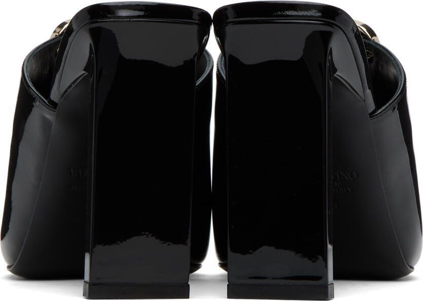 Valentino Garavani Black VLogo Heeled Sandals