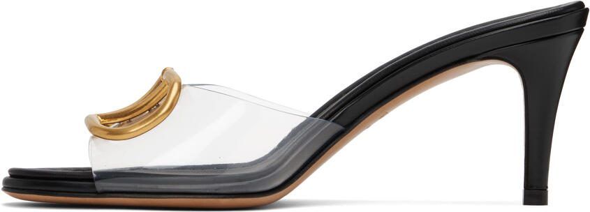 Valentino Garavani Black VLogo Heeled Sandals - Picture 3