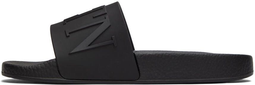 Valentino Garavani Black VLTN Slides - Picture 3