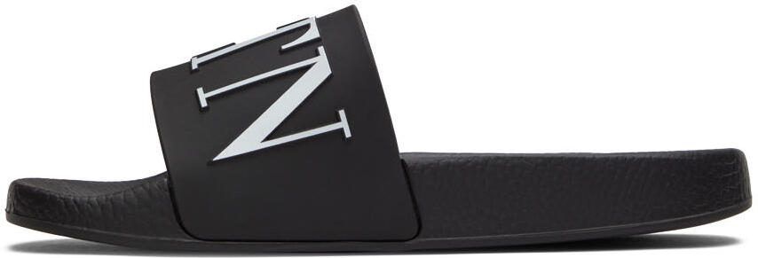 Valentino Garavani Black VLTN Slides - Picture 3