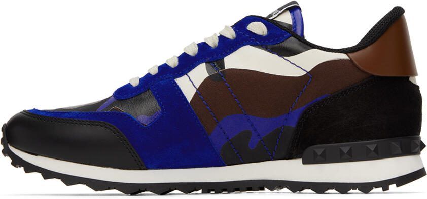 Valentino Garavani Blue  Black Rockrunner Sneakers - Picture 3