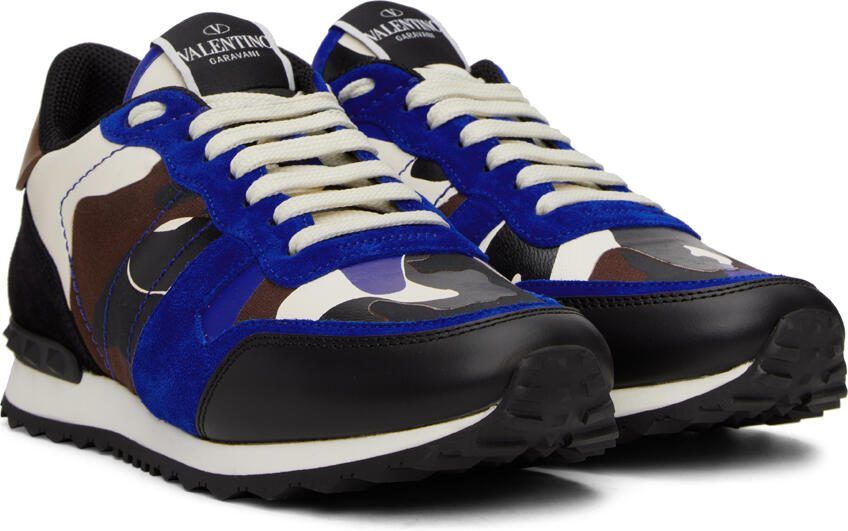 Valentino Garavani Blue  Black Rockrunner Sneakers - Picture 2