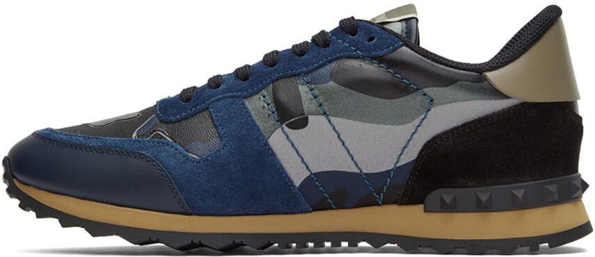 Valentino Garavani Blue  Gray Rockrunner Sneakers - Picture 3