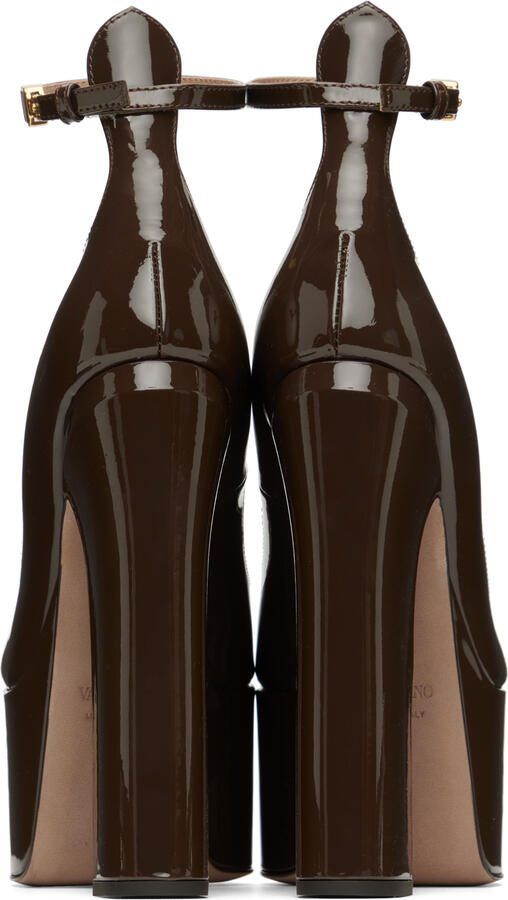 Valentino Garavani Brown Tan-Go Platform Heels - Picture 3